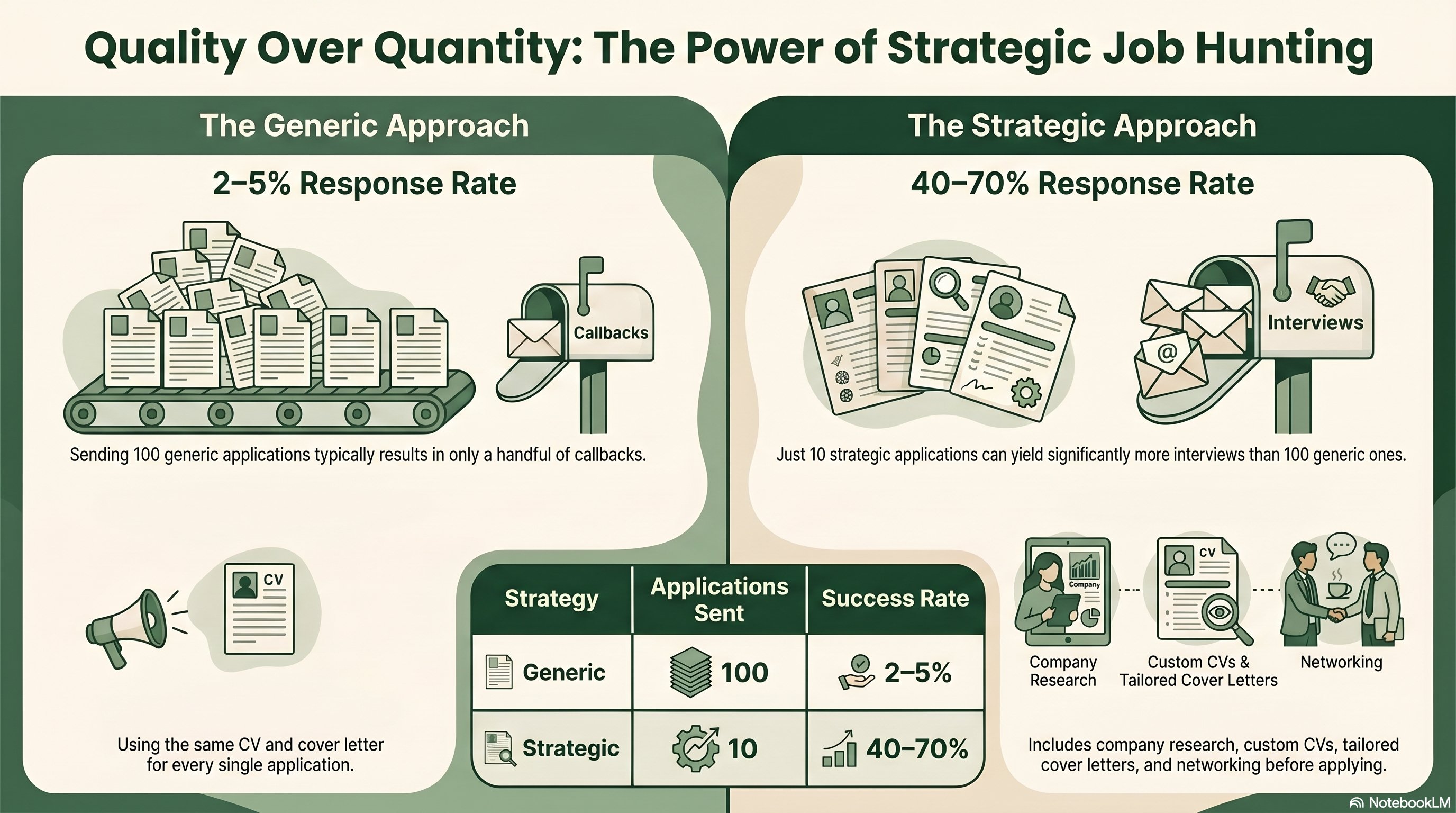 Quality over quantity — strategic job hunting explained